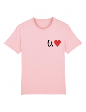 O. heart T-shirt - black writing