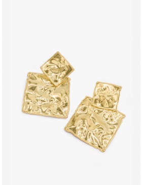 Two Square Coins Earrings