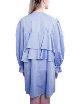 Blue poplin cotton dress