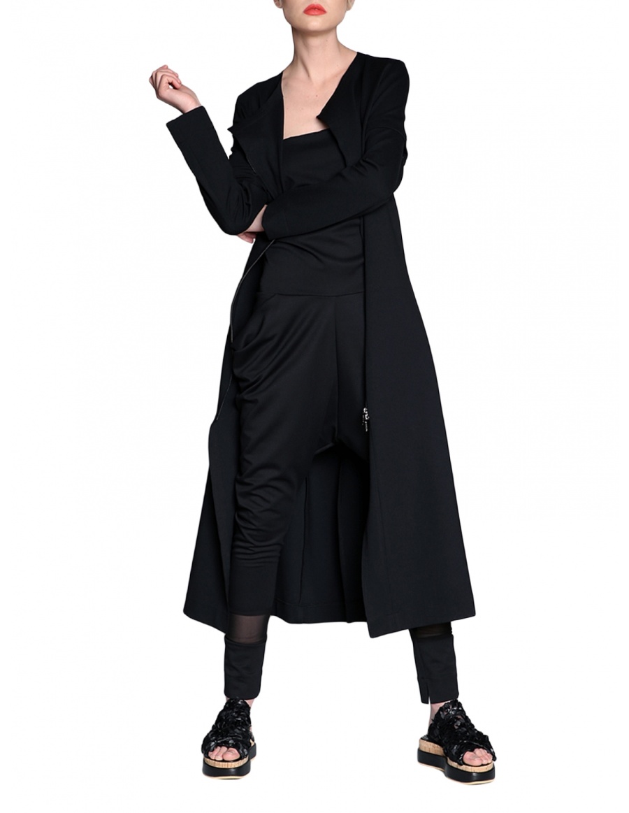 Jersey trench with adjustable sleeves | Silvia Serban
