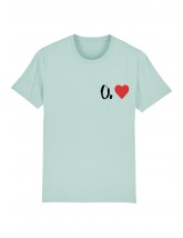 O. heart T-shirt - black writing