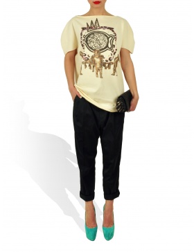 Princely T-Shirt The Gold Digger in Vanilla