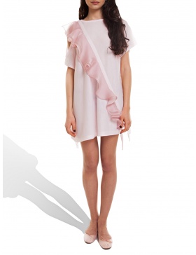 Pink asymmetric dress