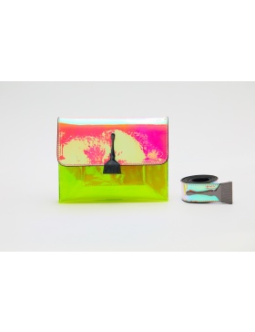 Reflective and Transparent Pink and Neon Bag 