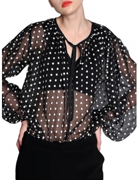 Black & white dots blouse | Silvia Serban