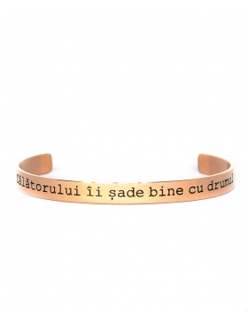 Calatorului ii sade bine cu drumul Rose Gold Bracelet