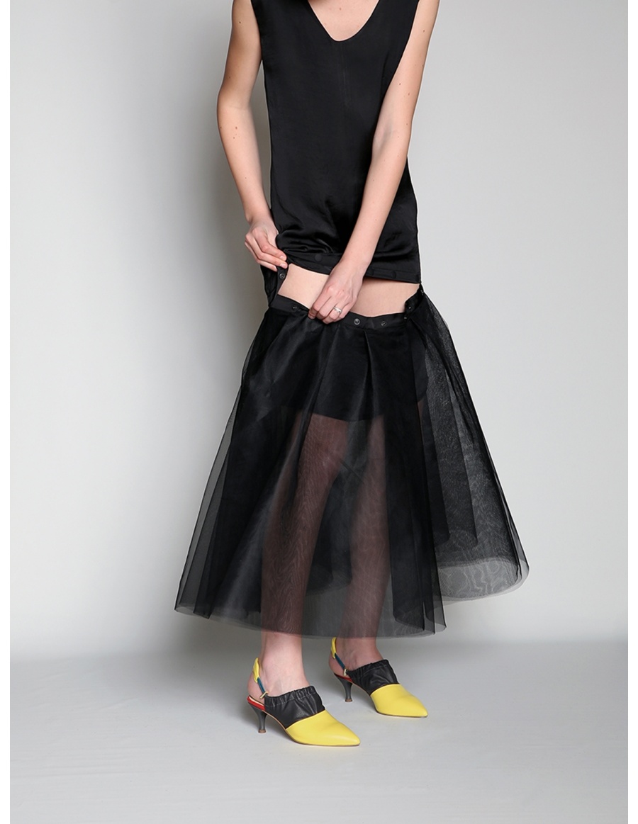 Modular black dress | Silvia Serban